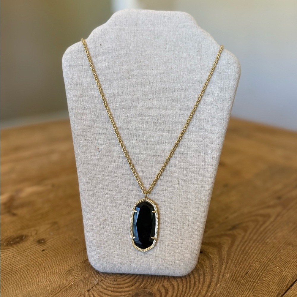 Kendra Scott Gold Necklace with Black Pendant
